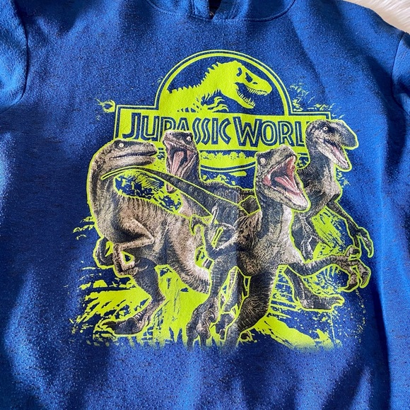Jurassic World Boys Large hoodie Heather Blue - Picture 2 of 6
